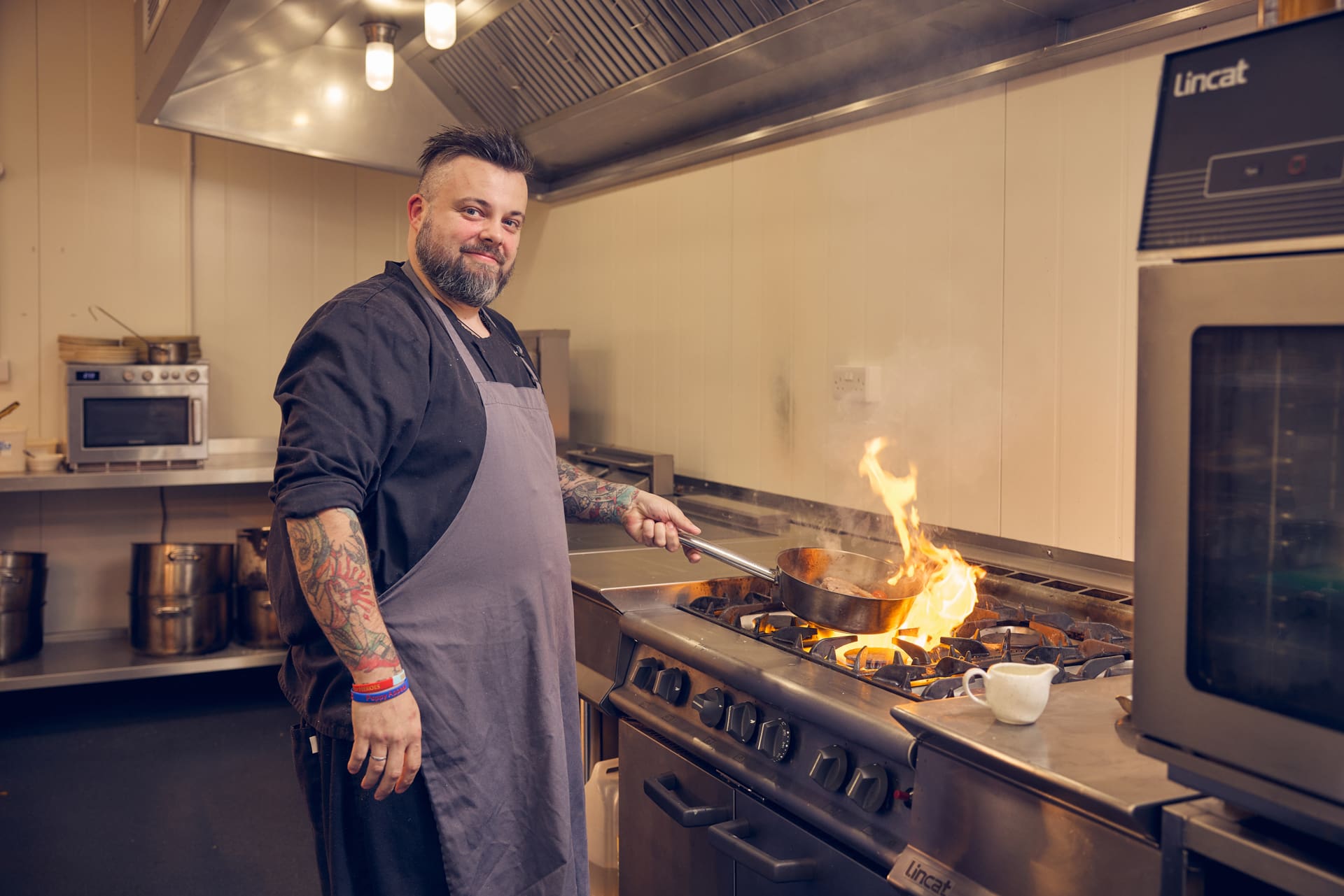 Perfectly cooked steaks at Newton Court